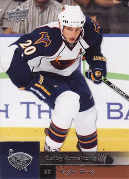 #80 Colby Armstrong - Atlanta Thrashers - 2009-10 Upper Deck Hockey