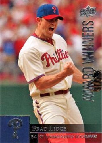 #968 Brad Lidge - Philadelphia Phillies - 2009 Upper Deck Baseball