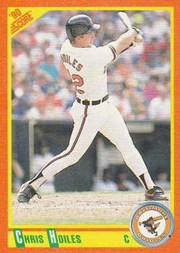 #96T Chris Hoiles - Baltimore Orioles - 1990 Score Rookie & Traded Baseball