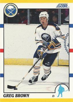 #96T Greg Brown - Buffalo Sabres - 1990-91 Score Rookie and Traded Hockey