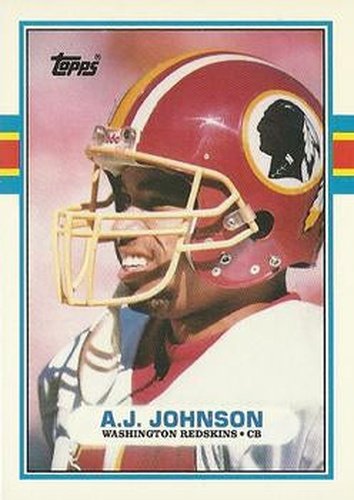 #96T A.J. Johnson - Washington Redskins - 1989 Topps Traded Football