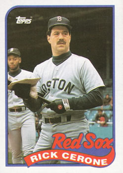 #96 Rick Cerone - Boston Red Sox - 1989 Topps Baseball