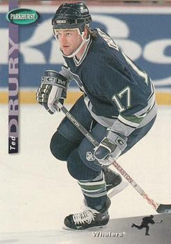 #96 Ted Drury - Hartford Whalers - 1994-95 Parkhurst Hockey