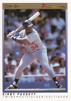 #96 Kirby Puckett - Minnesota Twins - 1991 O-Pee-Chee Premier Baseball