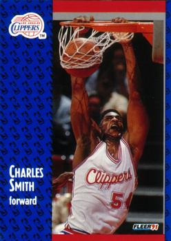 #96 Charles Smith - Los Angeles Clippers - 1991-92 Fleer Basketball