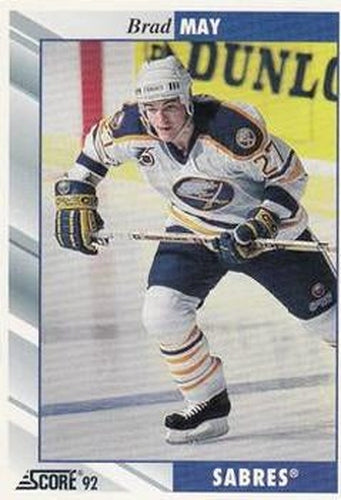 #96 Brad May - Buffalo Sabres - 1992-93 Score USA Hockey