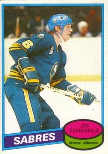 #96 Jim Schoenfeld - Buffalo Sabres - 1980-81 O-Pee-Chee Hockey