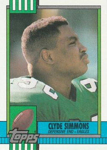 #96 Clyde Simmons - Philadelphia Eagles - 1990 Topps Football