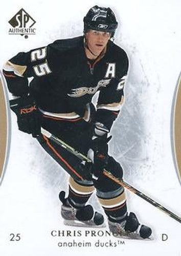 #96 Chris Pronger - Anaheim Ducks - 2007-08 SP Authentic Hockey
