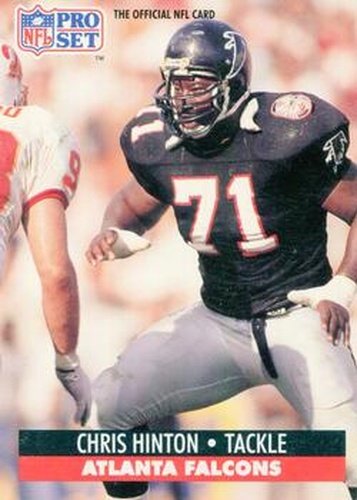#96 Chris Hinton - Atlanta Falcons - 1991 Pro Set Football
