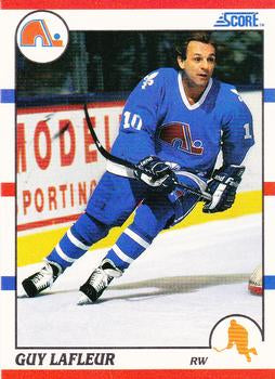 #96 Guy Lafleur - Quebec Nordiques - 1990-91 Score Hottest and Rising Stars Hockey