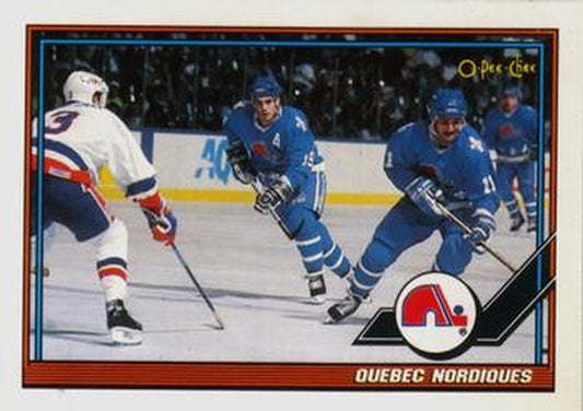 #96 Quebec Nordiques - Quebec Nordiques - 1991-92 O-Pee-Chee Hockey