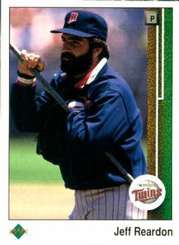 #596 Jeff Reardon - Minnesota Twins - 1989 Upper Deck Baseball