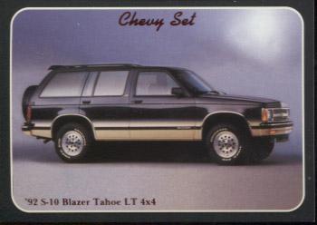 #96 92 S-10 Blazer Tahoe LT 4x4 - 1992 Collect-A-Card Chevy