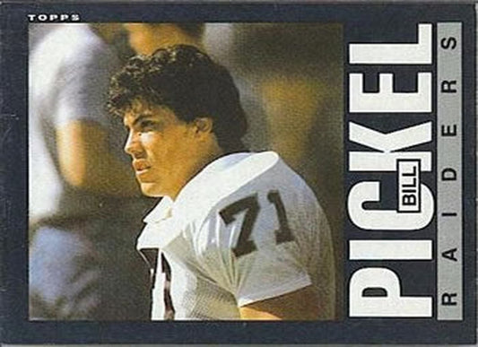 #296 Bill Pickel - Los Angeles Raiders - 1985 Topps Football