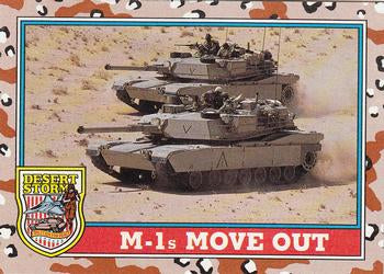 #96 M-1s Move Out - 1991 Topps Desert Storm