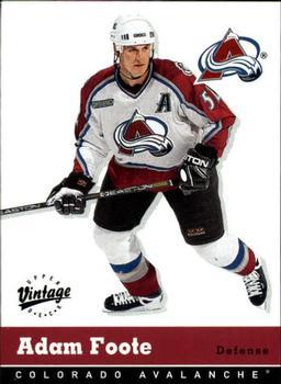 #96 Adam Foote - Colorado Avalanche - 2000-01 Upper Deck Vintage Hockey