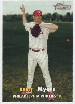 #96 Brett Myers - Philadelphia Phillies - 2006 Topps Heritage Baseball