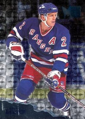 #96 Brian Leetch - New York Rangers - 1995-96 Metal Hockey