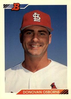 #96 Donovan Osborne - St. Louis Cardinals - 1992 Bowman Baseball