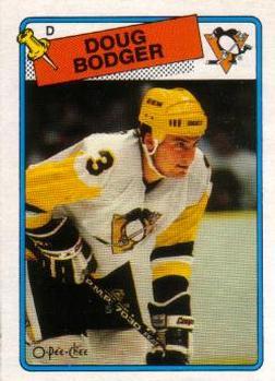 #96 Doug Bodger - Pittsburgh Penguins - 1988-89 O-Pee-Chee Hockey