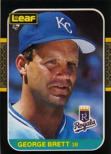 #96 George Brett - Kansas City Royals - 1987 Leaf Baseball