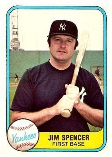 #96 Jim Spencer - New York Yankees - 1981 Fleer Baseball