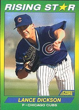 #96 Lance Dickson - Chicago Cubs - 1992 Score 100 Rising Stars Baseball