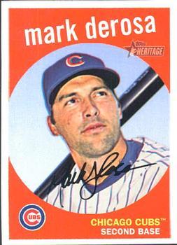 #96 Mark DeRosa - Chicago Cubs - 2008 Topps Heritage Baseball