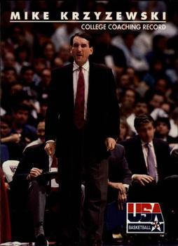 #96 Mike Krzyzewski - USA - 1992 SkyBox USA Basketball