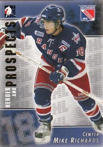 #96 Mike Richards - Kitchener Rangers - 2004-05 In The Game Heroes and Prospects Hockey