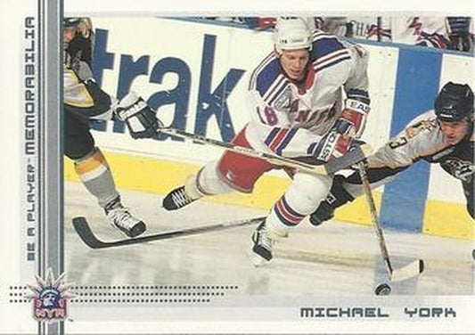 #96 Mike York - New York Rangers - 2000-01 Be a Player Memorabilia Hockey