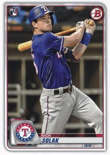 #96 Nick Solak - Texas Rangers - 2020 Bowman Baseball