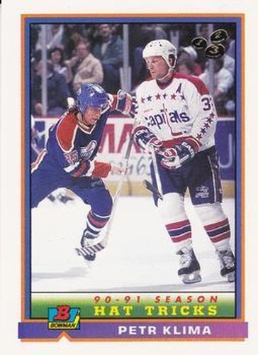#96 Petr Klima - Edmonton Oilers - 1991-92 Bowman Hockey