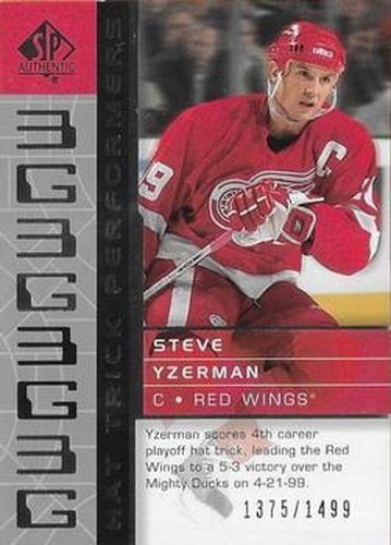 #96 Steve Yzerman - Detroit Red Wings - 2002-03 SP Authentic Hockey