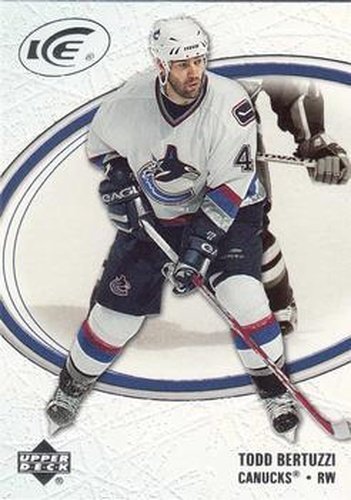 #96 Todd Bertuzzi - Vancouver Canucks - 2005-06 Upper Deck Ice Hockey