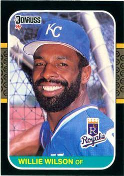 #96 Willie Wilson - Kansas City Royals - 1987 Donruss Baseball