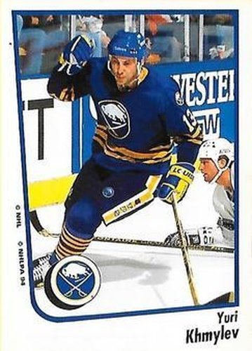 #96 Yuri Khmylev - Buffalo Sabres - 1994-95 Panini Hockey Stickers
