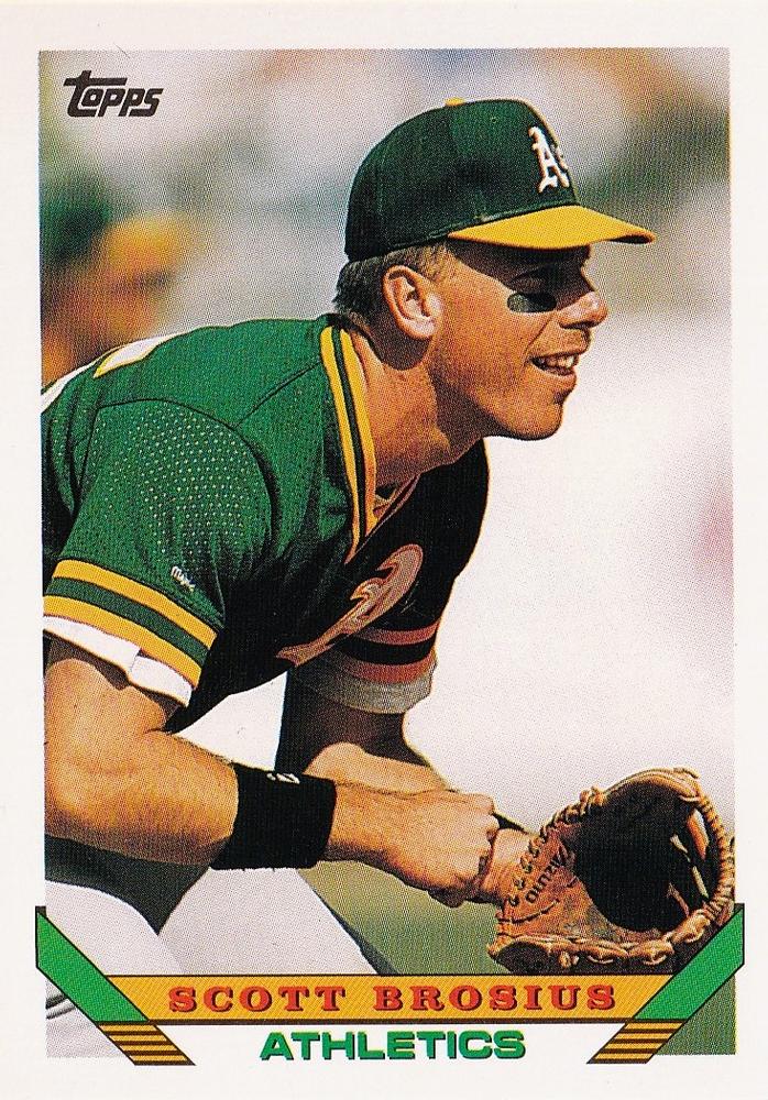#796 Scott Brosius - Oakland Athletics - 1993 Topps Baseball