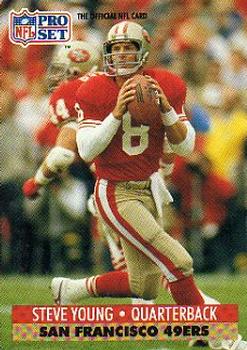 #296 Steve Young - San Francisco 49ers - 1991 Pro Set Football