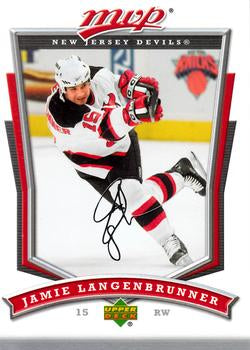#96 Jamie Langenbrunner - New Jersey Devils - 2007-08 Upper Deck MVP Hockey
