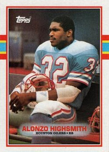 #96 Alonzo Highsmith - Houston Oilers - 1989 Topps Football