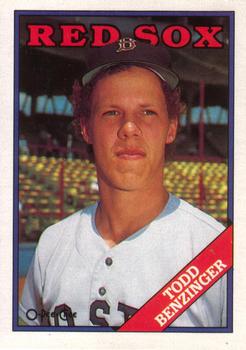 #96 Todd Benzinger - Boston Red Sox - 1988 O-Pee-Chee Baseball