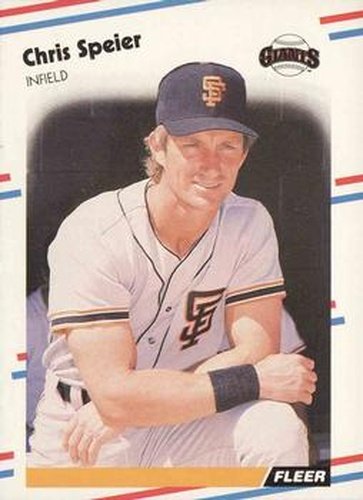 #96 Chris Speier - San Francisco Giants - 1988 Fleer Baseball