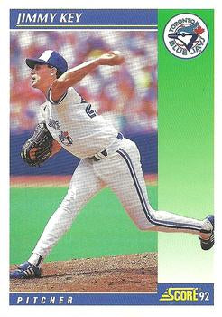 #96 Jimmy Key - Toronto Blue Jays - 1992 Score Baseball