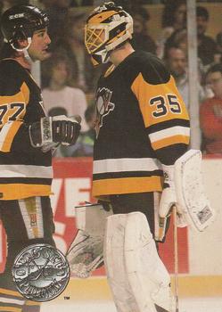 #96 Tom Barrasso - Pittsburgh Penguins - 1991-92 Pro Set Platinum Hockey