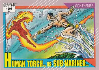 #97 Human Torch vs. Sub-Mariner - 1991 Impel Marvel Universe Series II