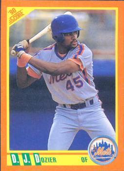 #97T D.J. Dozier - New York Mets - 1990 Score Rookie & Traded Baseball