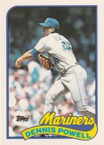 #97T Dennis Powell - Seattle Mariners - 1989 Topps Traded Baseball