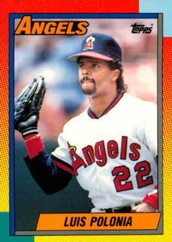 #97T Luis Polonia - California Angels - 1990 Topps Traded Baseball